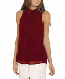 Bigood Elegante Damen Sommer Chiffon Ärmellos Sommershirts T-Shirts Oberteil Hemd Blusen