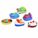 Blulu Schwimmende Boot Spielzeug Kautschuk Badewanne Spielzeug für Baby, 6er Set