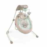 Bright Starts 60360 kuschelige Deluxe Babyschaukel mit drehbarem Sitz, MP3-Player elektronischem Mobile mit Lichteffekten 3 Plüschspielzeugen