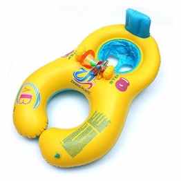 COSCELIA Schwimmen Ring für Kind und Mutter Aufblasbarer Rettungsring Doppel Schwimmreifen Schwimmhilfe Schwimmsitz