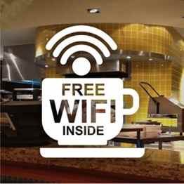 Cafe Bar Wireless-Free WIFI Sign Aufkleber Fensteraufkleber