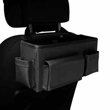 Car Seat Organizer, Pushingbest Car Back Seat Multi-Pockets Leather Waterproof Travel Storage Bag Cup Holder