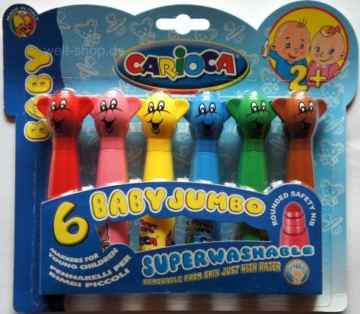 Carioca Jumbo Filzstifte abwaschbar für Kleinkinder mit lustigen Köpfen