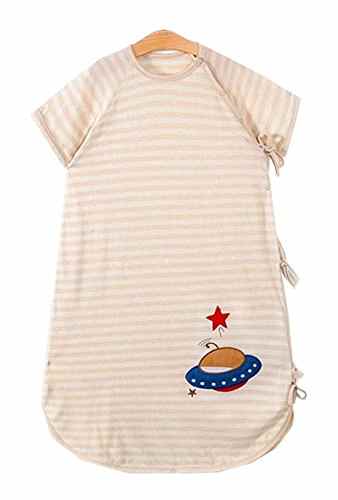 Chilsuessy Baby Schlafsack Bio Baumwolle Sommer 0.5 Tog ungefüttert Kinderschlafsack Kurzarm