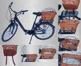 Clamaro Handgearbeiteter Tierfahrradkorb „PetBasket“ aus Weide für jeden Gepäckträger mit Schutzgitter inkl. Befestigungsgurte aus Leder L/B/H: 40 x 28 x 33 cm
