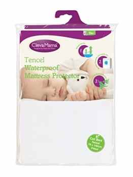 Clevamama 7804 Kinderbett Matratzenschutz, Tencel, 90 x 40 cm