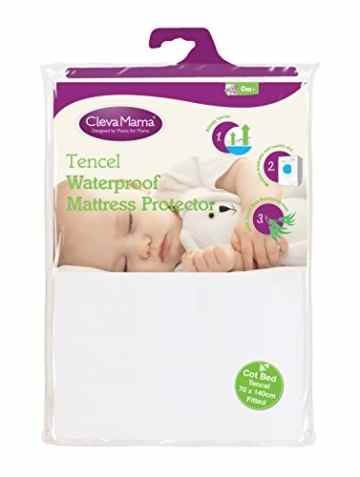 Clevamama 7804 Kinderbett Matratzenschutz, Tencel, 90 x 40 cm