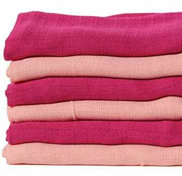 ClevereKids Mulltücher Uni bunt Set 6 Stück Mullwindeln Spucktücher