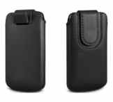 DEET TM322 – für Vodafone Smart III 975 schwarz Magnetverschluss PU Leder Schutzhülle mit Ziehlasche