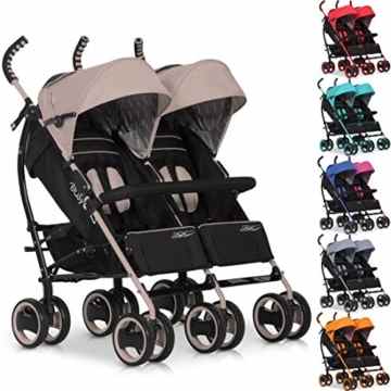 DUO Comfort Zwillinge und Geschwisterkinderwagen Baby Buggy Sportwagen – klappbar