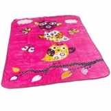 Decke Kinderdecken Niedliche Eulen Pink Fuchsia Kuscheldecke Spieldecke, Grösse:155×215 cm