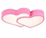 Deckenleuchte Rosa Zwei Herzen Kinderlampe Kinderzimmer Schlafzimmer Led Herz Girl Moderne Mädchen Für Mädchenzimmer Decken Hochzeit Deko Lampen Schlafzimmerlampe Herzform Herzchen Mit Pink 50CM
