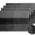 Deconovo Platzdeckchen Abwaschbar Platzdeckchen Stoff Tischmatten Kunststoff 30×45 cm Schwarz Grau 4er set
