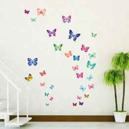 Decowall DW-1302 30 Leuchtende Schmetterlinge Wandsticker Wandaufkleber Wandtattoo Kinderzimmer