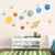 Decowall DW-1307 Planeten im Weltraum Wandsticker Wandaufkleber Wandtattoo Kinderzimmer