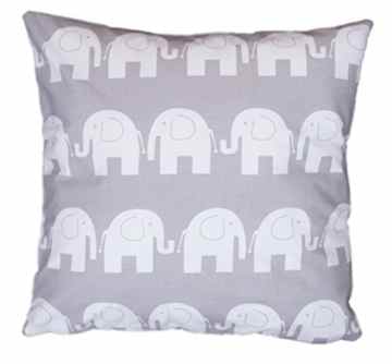 Dekokissen Kissenbezug Kissen 40cm x 40cm Elefant Grau
