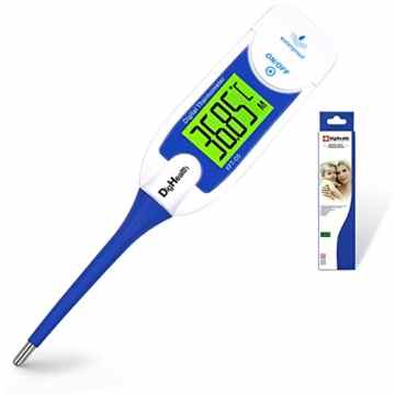Digitales Basalthermometer zur zykluskontrolle DigHealth, Mit 2 Nachkommastellen, Präzises NFP Thermometer für lady Natürliche Verhütung und Eisprung, Auch Ideal als Fieberthermometer für Babys