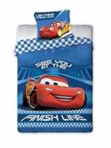 Disney Cars Baby Bettwäsche 100×135 cm, Kissen 40×60 cm 100 % Baumwolle Blau