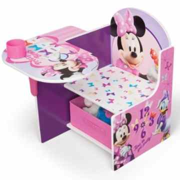 Disney Minnie Mouse Sitzbank Bank Tisch Stuhl Aufbewahrung 3in1 Sitzpult Möbel NEU