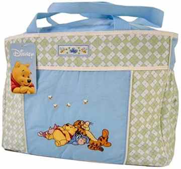 Disney Winnie The Pooh Blue Green Baby Large Tote Diaper Bag