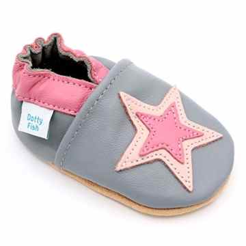 Dotty Fish weiche Lederschuhe für Babys und Kleinkinder – Erste Laufschuhe und Krabbelschuhe für Jungen und Mädchen – Größen 16 – 28 (Neugeborene – 4-5 Jahre)