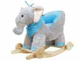 Dunjo® Schaukeltier Elefant mit Sitz, Rollen, Soundmodul, 66313