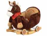 Dunjo® Schaukeltier Pferd mit Sitz, Rollen, Soundmodul, 66283