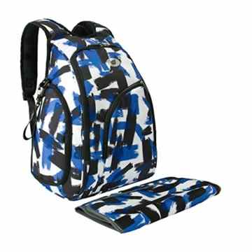 ECOSUSI Baby-Windel-Beutel Wickeltaschen Windel-Rucksack vollständig geöffneten mit Wickelauflage