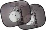 EZ-Bugz Sonnenschutz Auto Baby, Giraffen-Design 2 Stk, Sonnenblende Schutz für Kinder in Babyschale, Seitenscheibe Autosonnenschutz passt universell