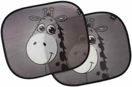 EZ-Bugz Sonnenschutz Auto Baby, Giraffen-Design 2 Stk, Sonnenblende Schutz für Kinder in Babyschale, Seitenscheibe Autosonnenschutz passt universell