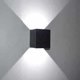 EgoEra® 7W Inner LED Einstellbar Wandleuchte/ Wandstrahler/ Wandlampe/ Wandlicht/ Wandbeleuchtung mit Aluminum Würfel Gehäuse, Schwarz