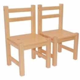 Ein Zweiteiliger Kindermöbelset Aus Massivem Fichtenholz Bestehend Aus Zwei Kinderstühle in Naturlack