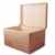 Einfache Holzkiste, nicht bemalt, 39,5 x 30 x 24 cm