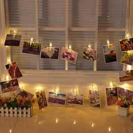 Elinker EU Stecker Lichterketten, 40 Photo Clips 5M Stimmungslichter mit Acht Mode Schalter für Party, Weihnachten, Dekoration,Hochzeit (Warmweiß)