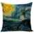 Elviros Ölgemälde Dekorativ Baumwoll Leinen Mix Kissenbezug 45 x 45cm – Sternenklare Nacht