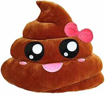 Emoji Kissen Kackhaufen mit Bowknot