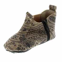 EnFant Mädchen Slipper/Hausschuhe, Leder, Nude mit Muster, Gr. 22, Vega Elastic Slipper Nude 815161 60