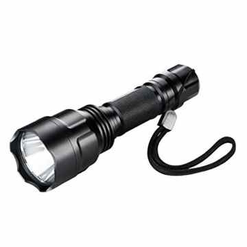 Enjoydeal 3000LM C8 CREE XM-L T6 LED 5-Modus Taschenlampe Lampe und 2×18650 Batterie und EU Ladegerät für Camping erkunden im Freien Bergsteiger