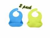 Europezwq Wasserdichte Silikon Baby Lätzchen Soft Cute für Kleinkinder Babys mit tiefen Taschen Lätzchen