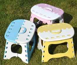 F-Eshion 1pc * Kleine Tragbare Kunststoff Klappstuhl * Zufällige Farbe