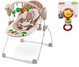 FOREST NEU, Elektrische Babyschaukel Babywippe Beige + GRATIS RATSCHEN FISHER PRICE