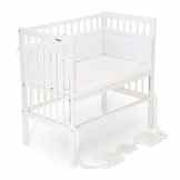 FabiMax Beistellbett BOXSPRING weiß, inkl. Matratze und Nestchen, 9 Farben zur Auswahl