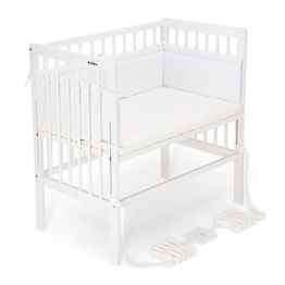 FabiMax Beistellbett BOXSPRING weiß, inkl. Matratze und Nestchen, 9 Farben zur Auswahl