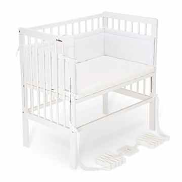 FabiMax Beistellbett BOXSPRING weiß, inkl. Matratze und Nestchen, 9 Farben zur Auswahl