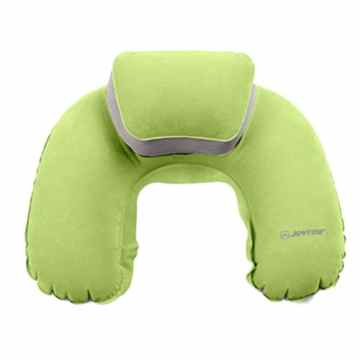 FakeFace® Neu Aufblasbares Nackenkissen Nackenhörnchen Nackenstützen Ultraleichte für Reise zuhause Grün