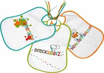 Fashy große Frottee-Lätzchen 3er-Set Little Star „Sabberlatz, Dreckspatz, Kleckermäulchen“ ca. 25 x 35 cm