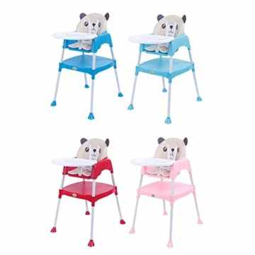 Fastar Hochstuhl mit Tablett, Sicherheitsgurt, sechs Farben