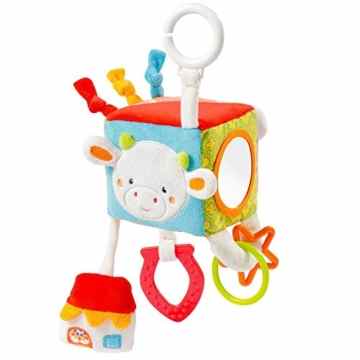 Fehn 70125 Babyspielzeug Activity – Würfel mit C – Ring
