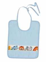 Feiler dschun00240502 Lätzchen Dschungel, 25 x 30 cm, hellblau