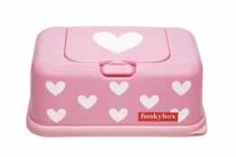 Feuchttüchter-Aufbewahrungsbox Funkybox – rosa mit Herzchen